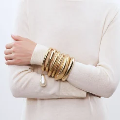 Vanessa Baroni Armbänder|Bamboo Cuff Gold