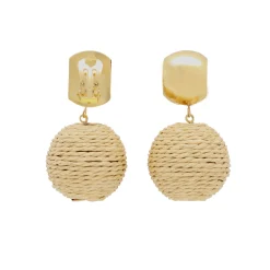 Vanessa Baroni Ohrringe|Bast Earring Cream