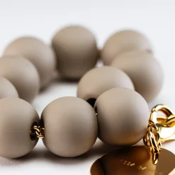 Vanessa Baroni Armbänder|Beads Bracelet Matt Light Taupe