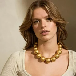 Vanessa Baroni Halsketten|Beads Necklace Gold Vintage