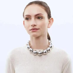 Vanessa Baroni Halsketten|Beads Necklace Silver Vintage