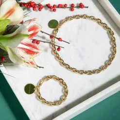 Vanessa Baroni Halsketten|Big Anker Necklace Gold