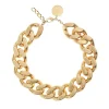 Vanessa Baroni Halsketten|Big Flat Chain Necklace Gold Vintage
