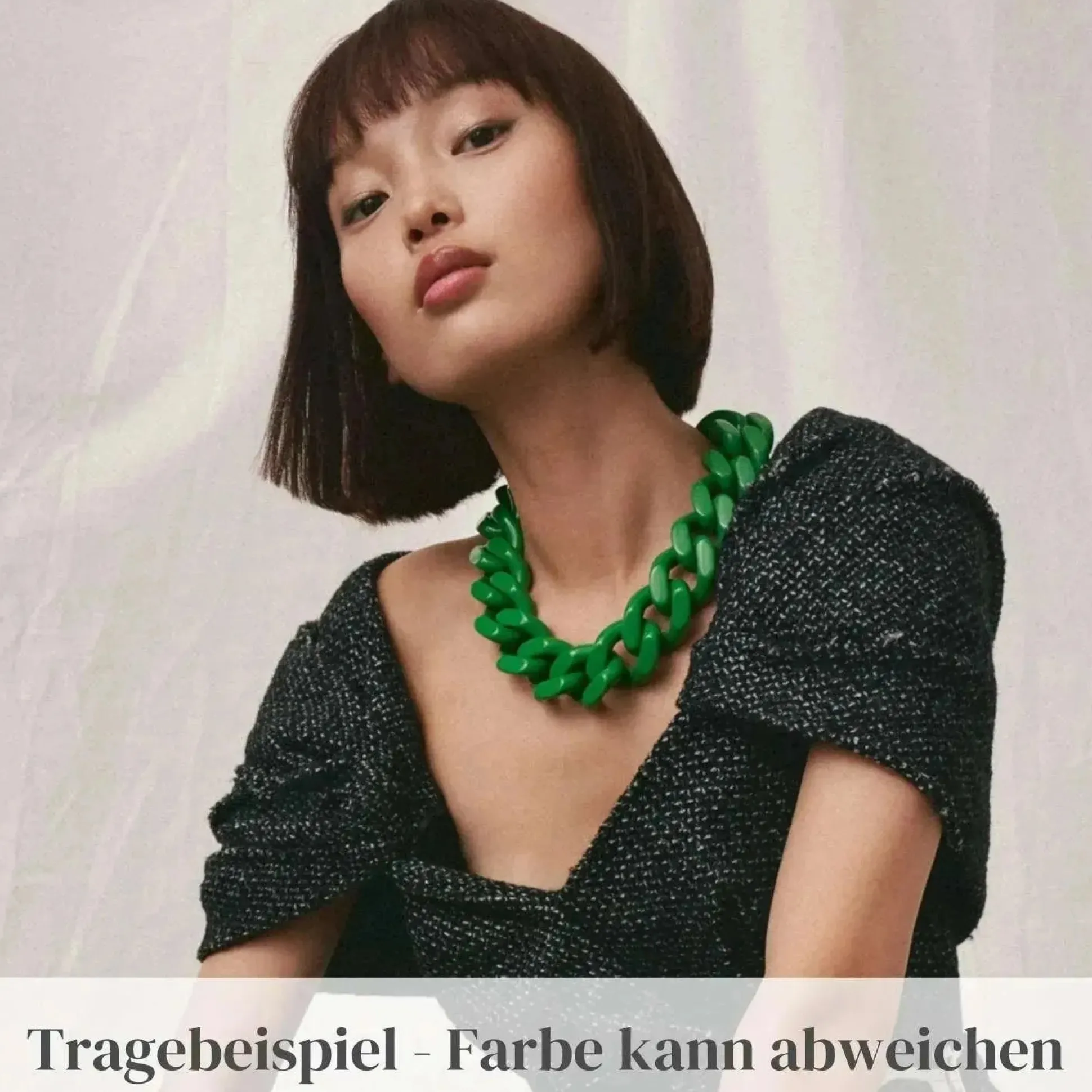 Vanessa Baroni Halsketten|Big Flat Chain Necklace Gold Vintage