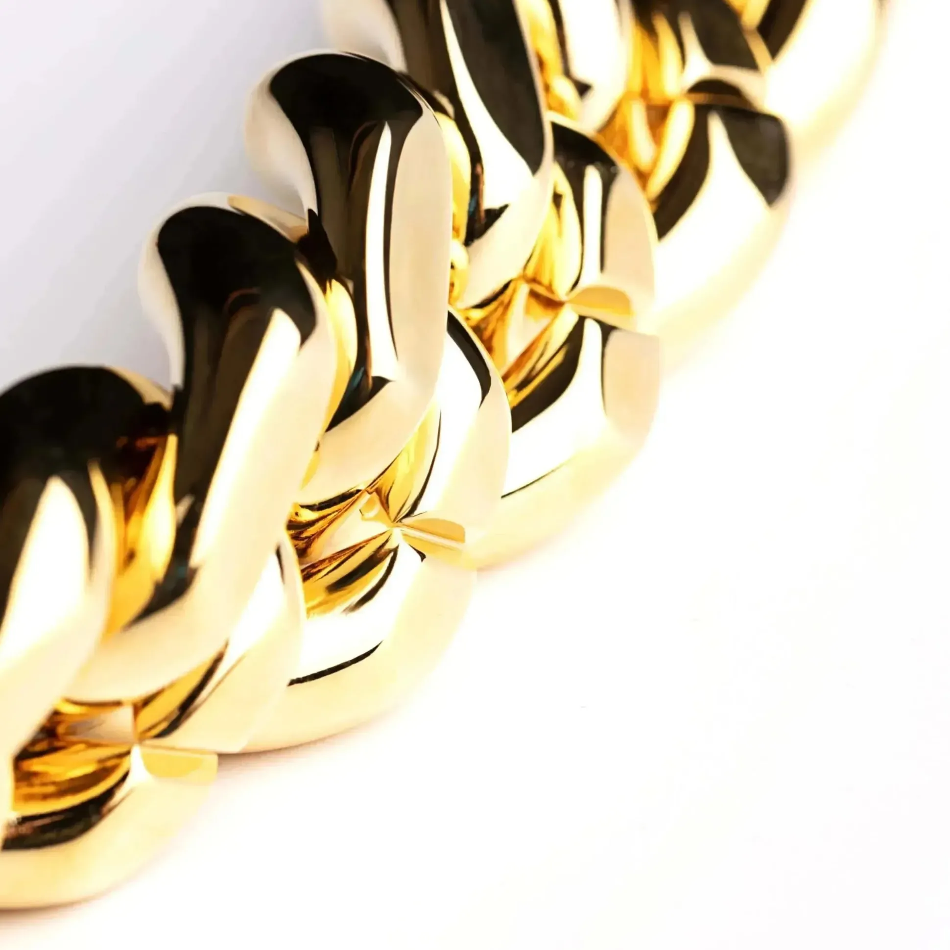 Vanessa Baroni Halsketten|Big Flat Chain Necklace Gold