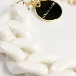 Vanessa Baroni Halsketten|Big Flat Chain Necklace Off-White