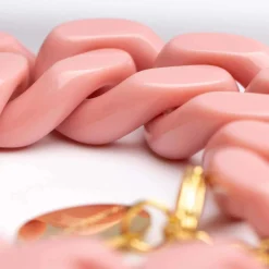 Vanessa Baroni Halsketten|Big Flat Chain Necklace Rose