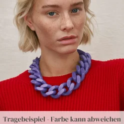 Vanessa Baroni Halsketten|Big Flat Chain Necklace Winter Olive