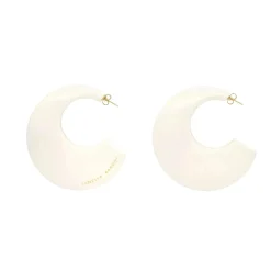 Vanessa Baroni Ohrringe|Big Moon Earring Matt Off White