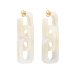 Vanessa Baroni Ohrringe|Big Tank Earring White Marble