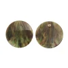 Vanessa Baroni Ohrringe|Disc Earring Olive Marble
