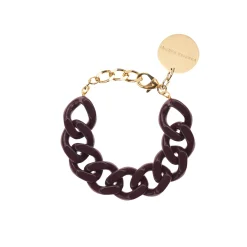 Vanessa Baroni Armbänder|Flat Chain Bracelet Aubergine