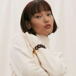 Vanessa Baroni Armbänder|Flat Chain Bracelet Aubergine