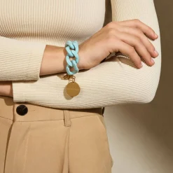 Vanessa Baroni Armbänder|Flat Chain Bracelet Baby Blue