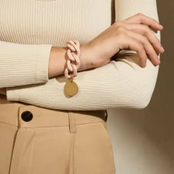 Vanessa Baroni Armbänder|Flat Chain Bracelet Baby Rose