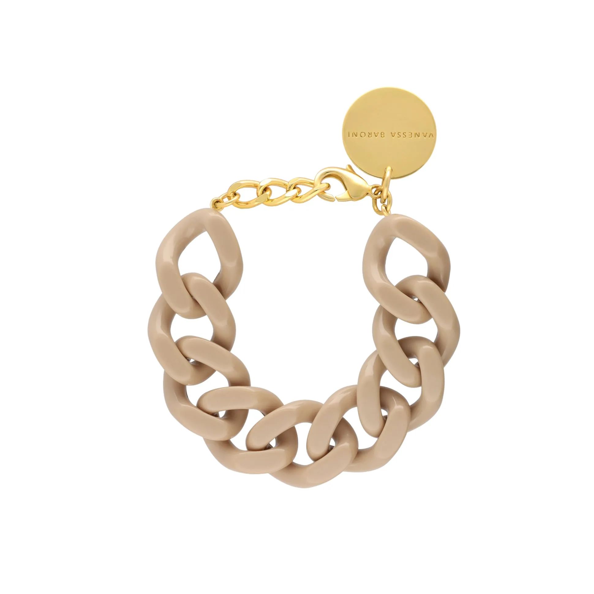 Vanessa Baroni Armbänder|Flat Chain Bracelet Beige
