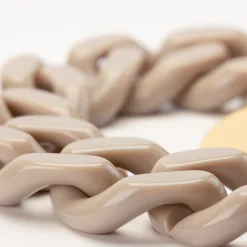 Vanessa Baroni Armbänder|Flat Chain Bracelet Beige