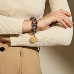 Vanessa Baroni Armbänder|Flat Chain Bracelet Confetti Blue