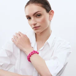 Vanessa Baroni Armbänder|Flat Chain Bracelet Fuchsia