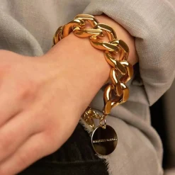 Vanessa Baroni Armbänder|Flat Chain Bracelet Gold
