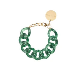 Vanessa Baroni Armbänder|Flat Chain Bracelet Laguna Green