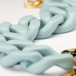 Vanessa Baroni Armbänder|Flat Chain Bracelet Matt Baby Blue