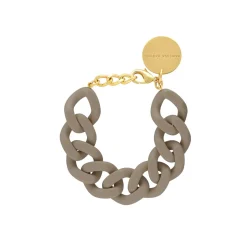 Vanessa Baroni Armbänder|Flat Chain Bracelet Matt Light Taupe