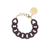 Vanessa Baroni Armbänder|Flat Chain Bracelet Matt Aubergine
