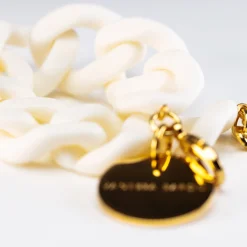 Vanessa Baroni Armbänder|Flat Chain Bracelet Matt Off White