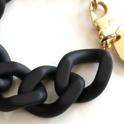 Vanessa Baroni Armbänder|Flat Chain Bracelet Matt Black