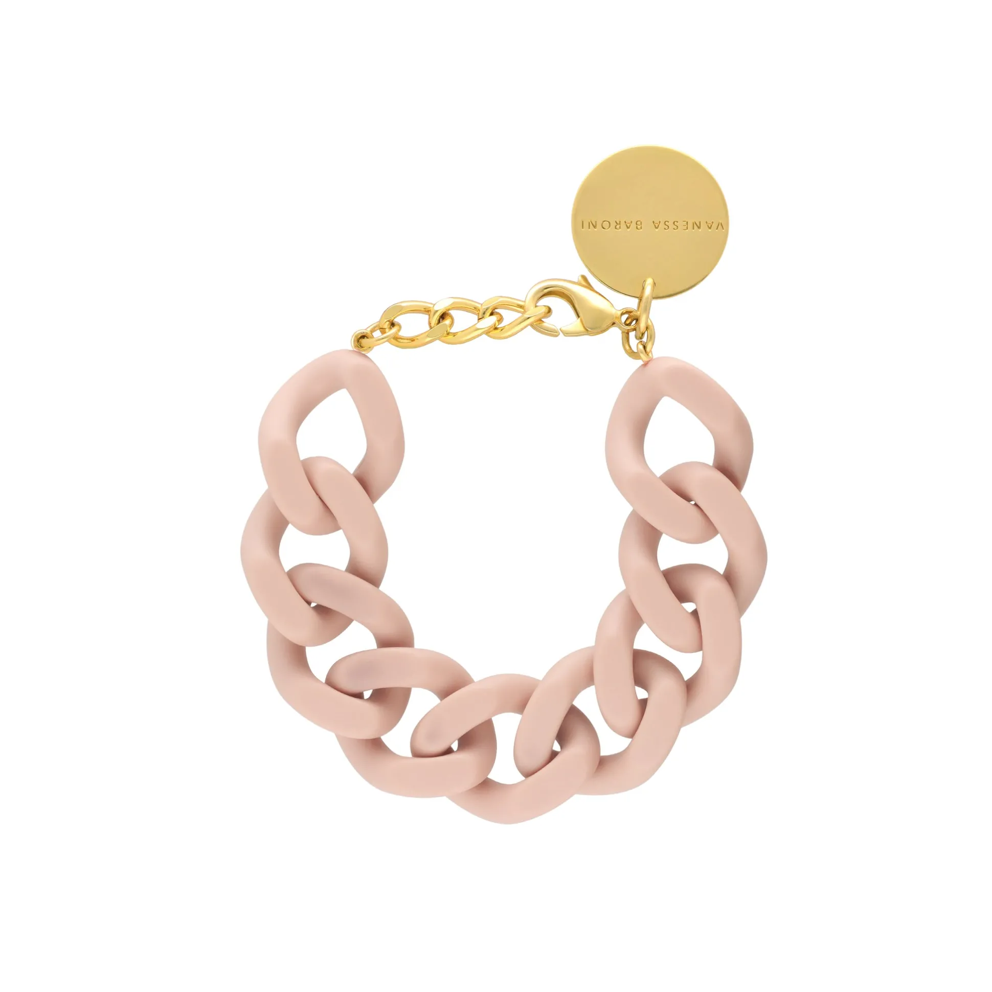 Vanessa Baroni Armbänder|Flat Chain Bracelet Matt Baby Rose