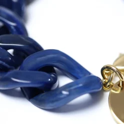 Vanessa Baroni Armbänder|Flat Chain Bracelet Navy Marble