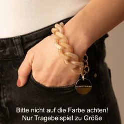 Vanessa Baroni Armbänder|Flat Chain Bracelet Navy Marble