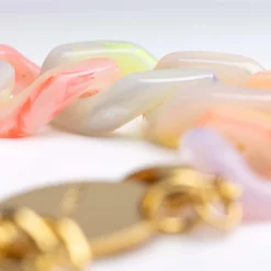 Vanessa Baroni Armbänder|Flat Chain Bracelet Neon Rainbow