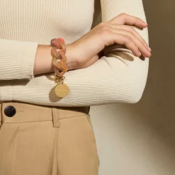 Vanessa Baroni Armbänder|Flat Chain Bracelet New Neon Rainbow