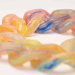 Vanessa Baroni Armbänder|Flat Chain Bracelet New Neon Rainbow