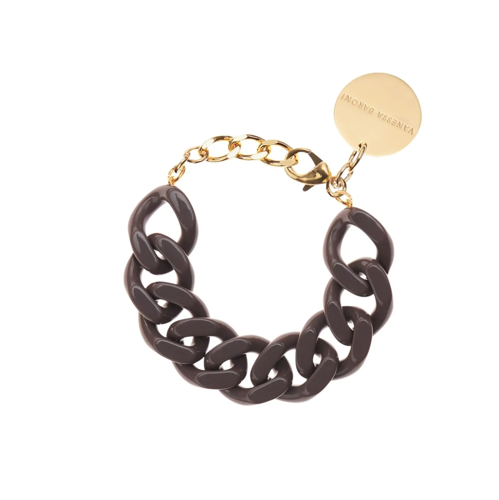 Vanessa Baroni Armbänder|Flat Chain Bracelet Winter Taupe