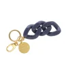 Vanessa Baroni Schlusselanhanger|Flat Chain Key Ring Grey-Blue
