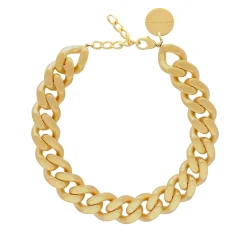 Vanessa Baroni Halsketten|Flat Chain Necklace Gold Vintage