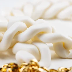 Vanessa Baroni Halsketten|Flat Chain Necklace Matt Off White