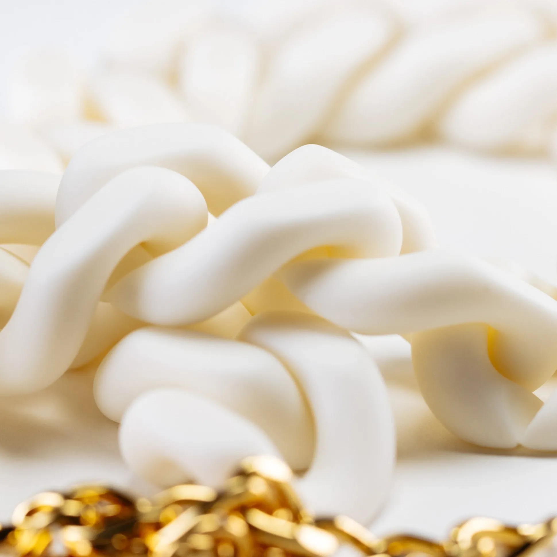 Vanessa Baroni Halsketten|Flat Chain Necklace Matt Off White