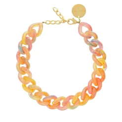 Vanessa Baroni Halsketten|Flat Chain Necklace New Neon Rainbow
