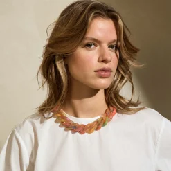 Vanessa Baroni Halsketten|Flat Chain Necklace New Neon Rainbow