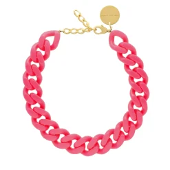Vanessa Baroni Halsketten|Flat Chain Necklace Pink