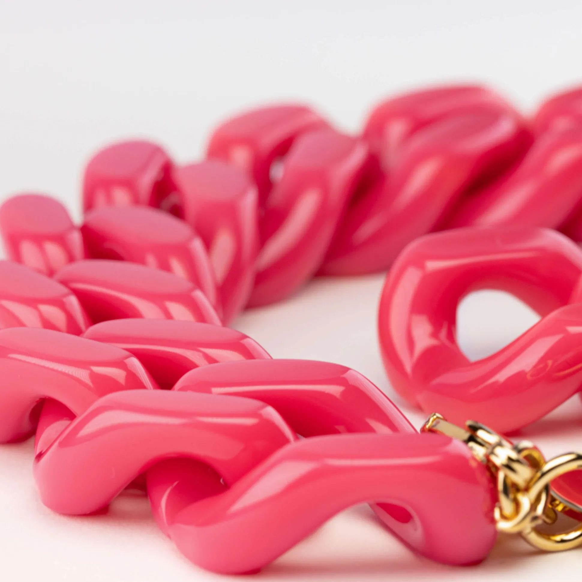 Vanessa Baroni Halsketten|Flat Chain Necklace Pink