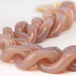 Vanessa Baroni Halsketten|Flat Chain Necklace Rose Marble