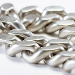 Vanessa Baroni Halsketten|Flat Chain Necklace Silver Vintage