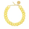 Vanessa Baroni Halsketten|Flat Chain Necklace Yellow Marble