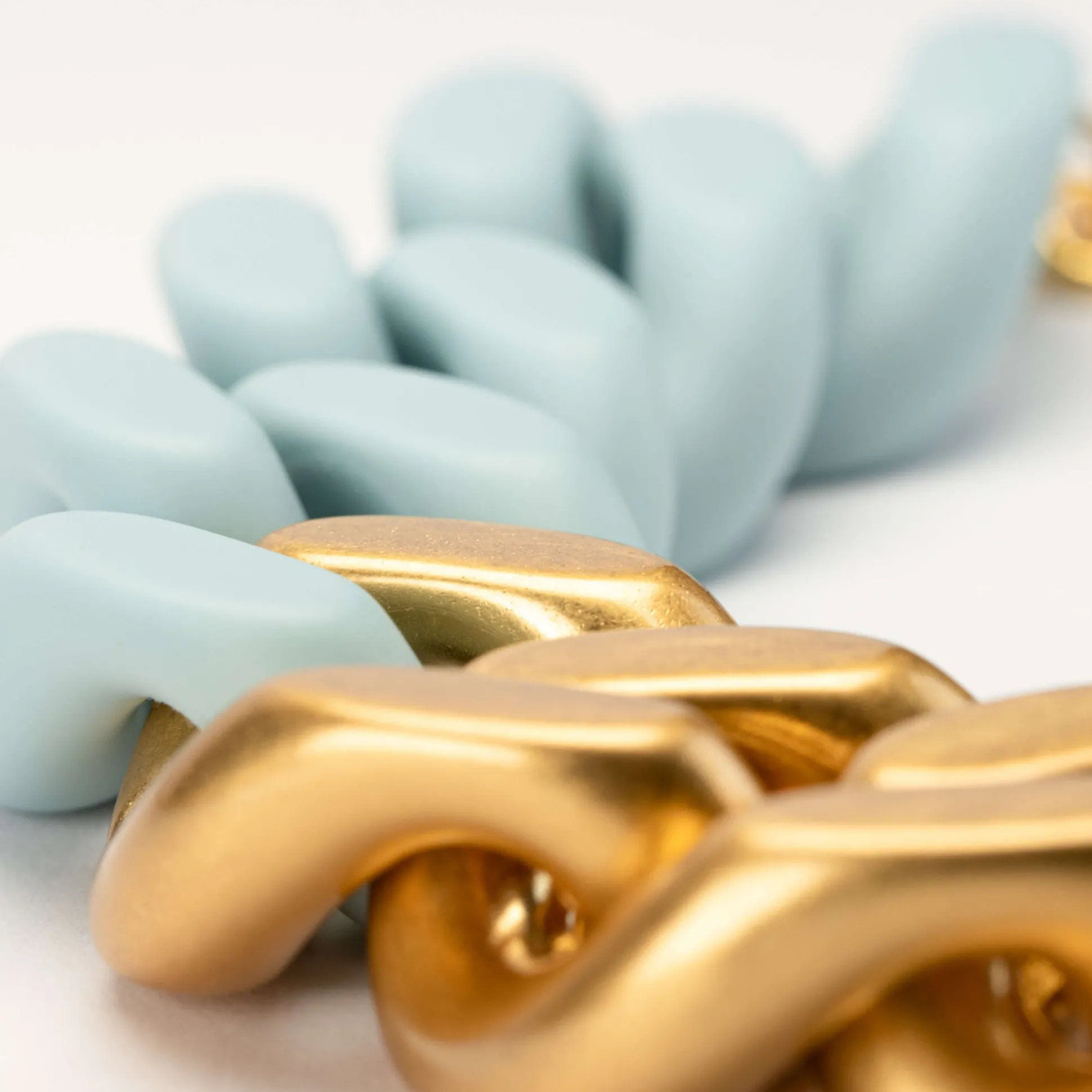 Vanessa Baroni Armbänder|Great Bracelet 2 Color Gold - Matt Baby Blue