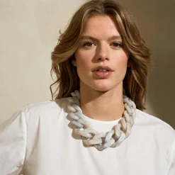 Vanessa Baroni Halsketten|Great Necklace White Marble